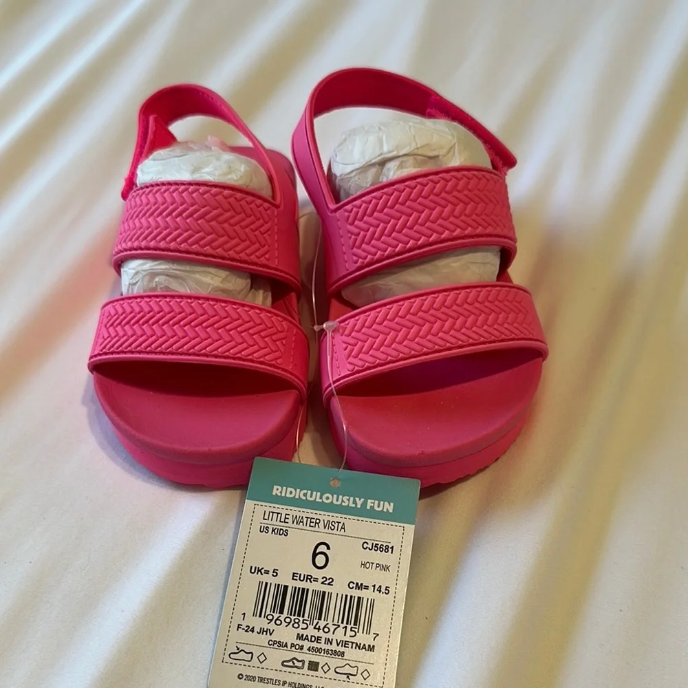 Reef Kids Pink Little Walker Sandals - Size 6